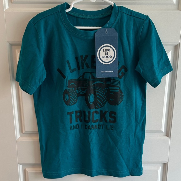 Life Is Good Teal Truck Graphic Tee - Picture 1 of 3